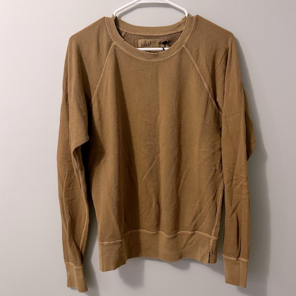 Women's Brown Crew Neck Top